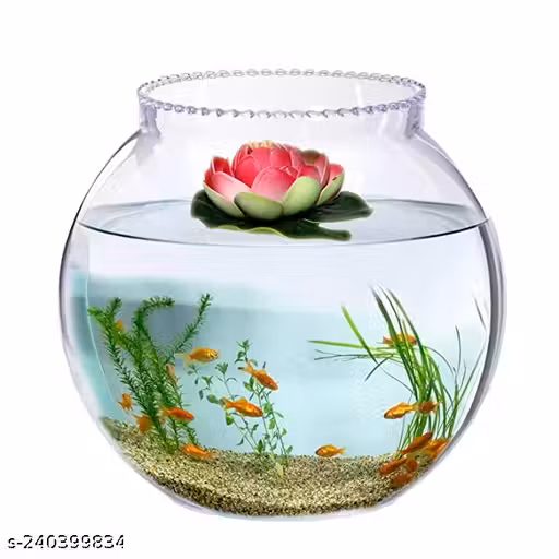 ArthaRupa Transparent Clear Glass Fish Bowl Aquarium Fish Pot Vase, Rust Resistant Bowl, Terrarium Glass Bubble Bowl for Home Decor and Office Decor (6 Inch)