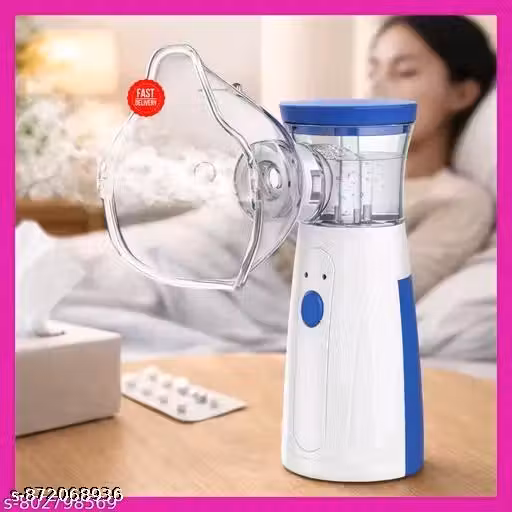 Portable Mesh Nebulizer Machine for Adults & Kids | Handheld Steam Inhaler for Cough, Cold & Asthma | Silent USB Rechargeable Nebulizer Pack Of 1