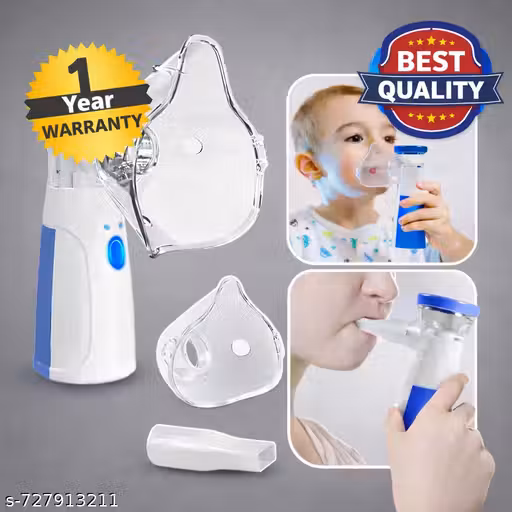 Portable Mesh Nebulizer Machine for Kids & Adults | Handheld Silent Nebulizer with Mask & Mouthpiece | Travel Friendly Inhaler Pack OF 1