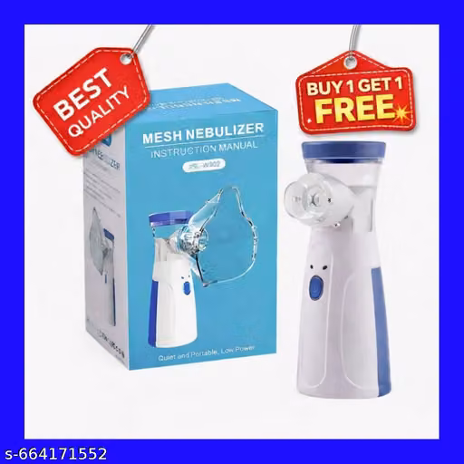 Mesh Nebulizer, Silent and Compact Nebulizer Machine for Adult and Kids, Travel and Household Use, Steam Inhaler for Cold and Cough - Quick Relief, Vaporizer, Baf Machine With Respiratory Mask, Effective for Cough, Asthma, Bronchitis (Unique)