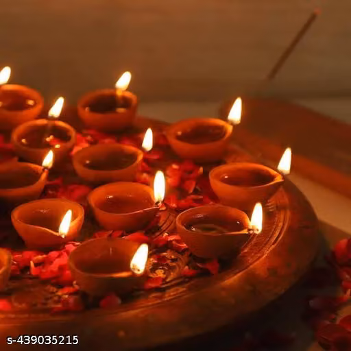 Natural Clay Traditional Diwali Ke Diya | Earthen Clay Diya | Mitti Ka Diya | Diyas for Pooja (Set of 24)