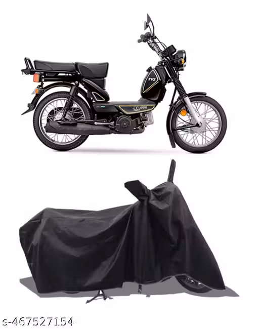 ROYAL HUB Presents 100% Waterproof, Dirt & DustProof Bike/Scooty/Motorcycle Cover For TVS XL 100 with Premium Polyester Fabric (BLACK) Also Suitable for All 125 CC Bikes & Scooty