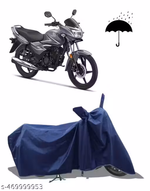 Plain BlUE 100% Water Resistant UV Protection Two Wheeler Cover Honda shine 125