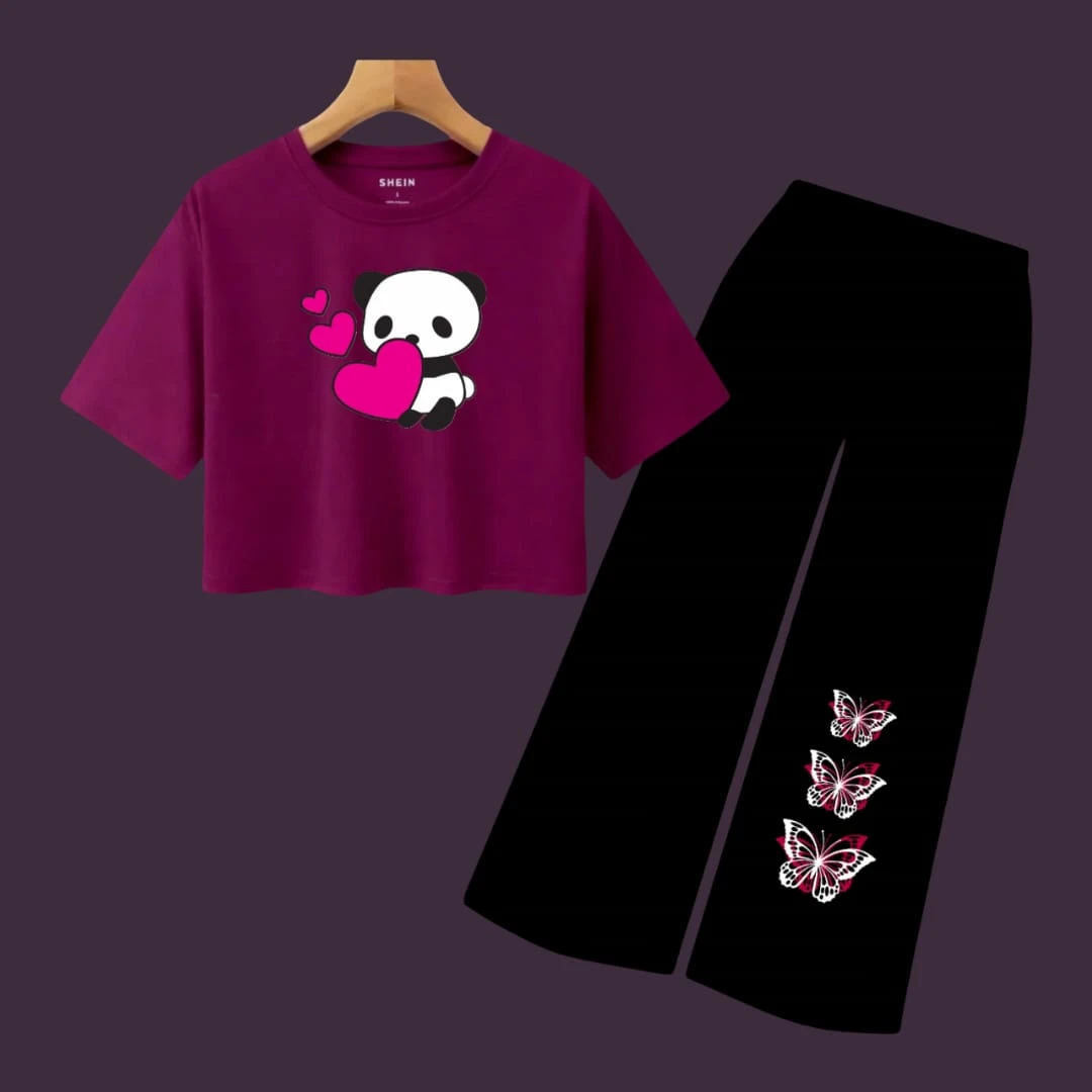 Girls Pant and Top Combo Set | Comfortable Cotton Outfit for Kids