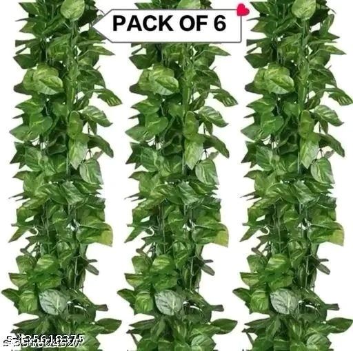 Artificial Money Plant Creeper | Pack of 6 Decorative Greenery Plants