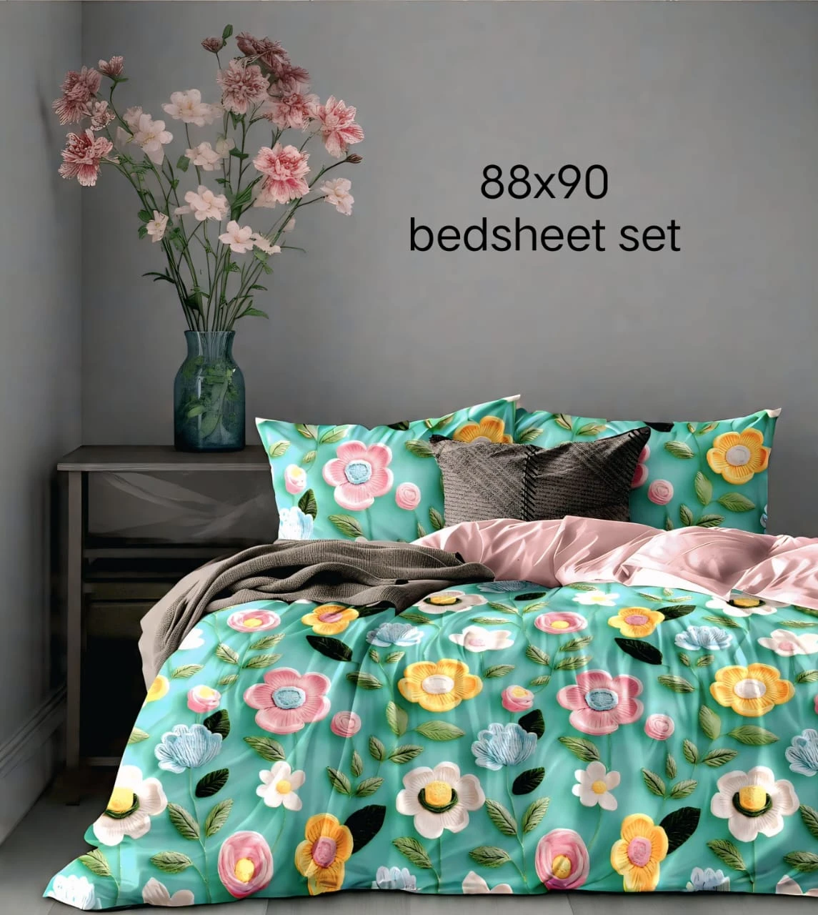 Premium Double Bedsheet | Soft Comfortable Printed Bed Sheet for Double Bed