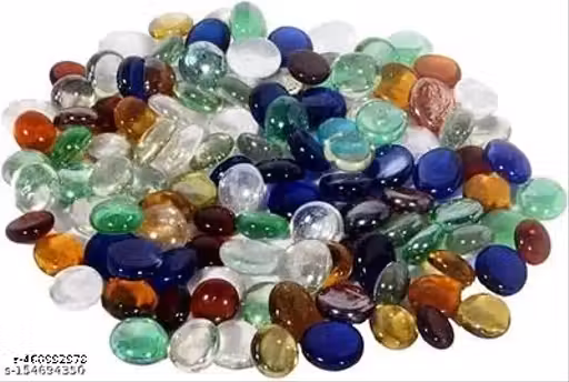 Birdflee Shiny Glossy Multicolour aquarium pebbles| aquarium decoration| home Decor | (300gm)