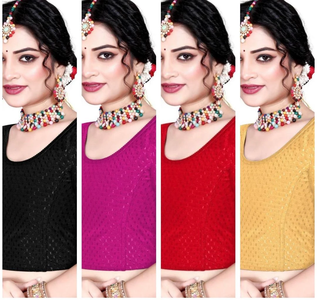 Women Designer Blouse Combo Pack of 4 Ethnic Wear