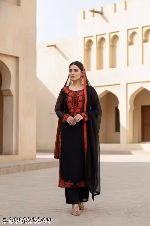 " Embroidered Kurta Set with Dupatta"