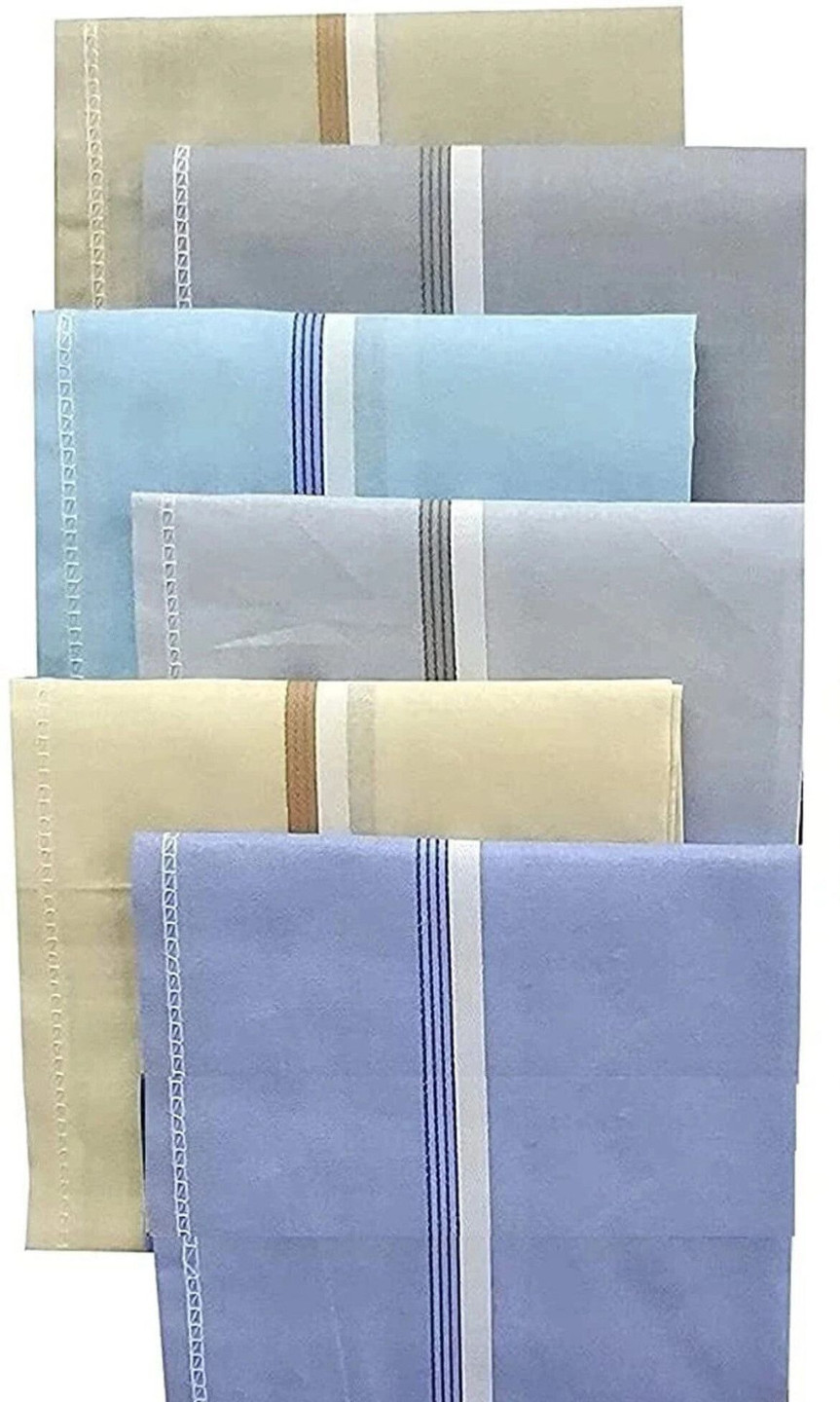 UQCKOON TREND HAKCH-100% Cotton Premium Collection Hanercdkhiefs Hanky For Men ["Multicolor"] Handkerchief (Pack of 6)