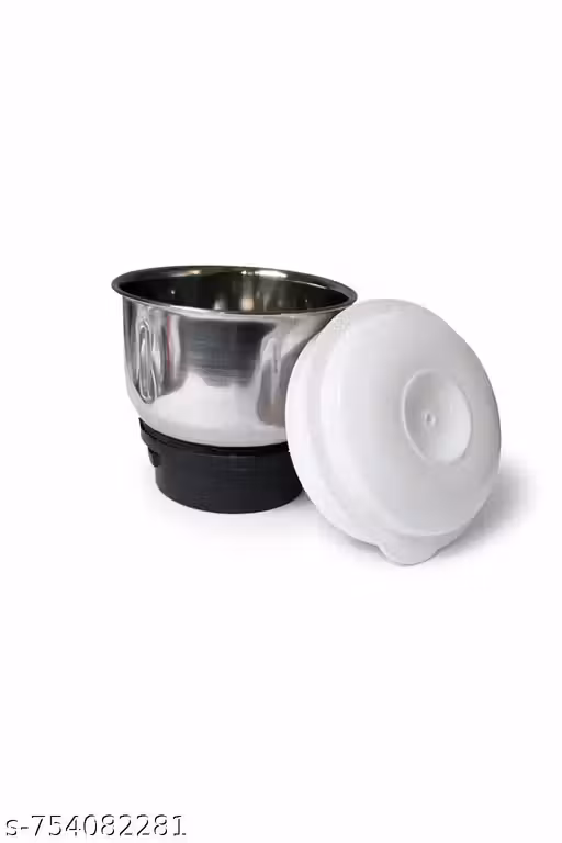 Heavy Duty Stainless Steel small Mixer Grinder Jar Universal Replacement Attachment for Wet & Dry Grinding Chutney Jar with Leakproof Lid High Quality Kitchen Appliance Part