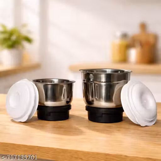 Mixer grinder jar set (Medium 500 ml and small 300 ml ) | Heavy duty mixer jar | stainless steel jar | kitchen tools