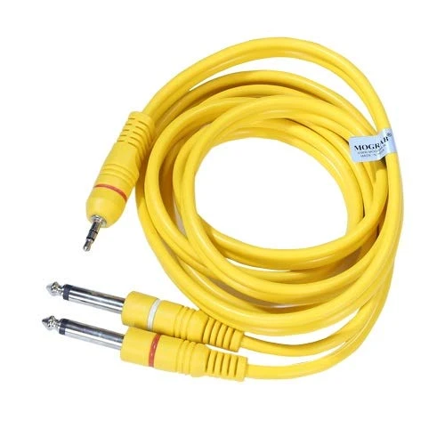 3.5mm Stereo to Dual 6.5mm TRS Mono Audio Cable | 1.5 Meter AUX Connector for Guitar, Microphone & Amplifier