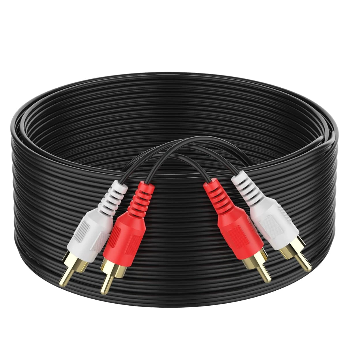JAMUS 2 RCA Male to 2 RCA Male Audio Video Cable | 5 Meter AV Cable for Home Theater, TV, LED & Speakers
