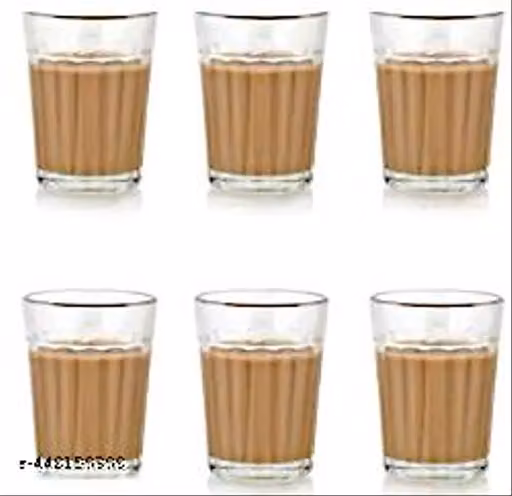 Tea Chai Milk Coffee Small Glass Cups Mug Best Items Home set of 6 pcs