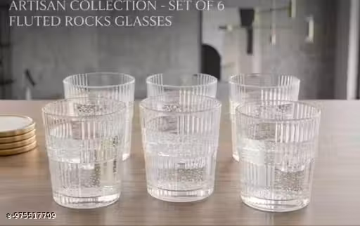 Trending Glass set of 6 for cold drink glass | juiice glass | whisky glass | water glass | mocktail glass | coffee glass | smoothie glass | kanch ke glass | glass set of 6