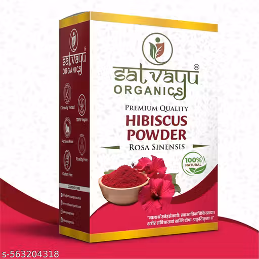 Satvayu Organics Hibiscus Powder (Rosa Sinensis) 200Gm 100% Natural, Vegan & Clinically Tested Herbal Supplement for Hair, Skin & Wellness