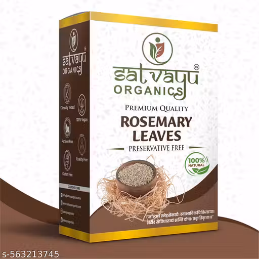 SATVAYU ORGANICS Natural Rosemary Powder – 200g | 100% Pure & Natural | For Skin Glow, Herbal Tea & Food Use | Aromatic Culinary Herb & Detox Tea | Use as Food Sprinkler, Face Pack or Hair Rinse