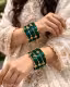 Emerald Green chudi set Set with Golden Ghungroo Latkan – Traditional Festive Chuda for Women & Girls