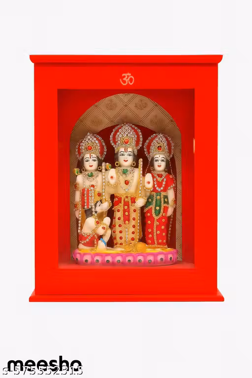 Decorative Ram Darbar Idol in Red velvet Box