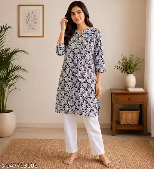 Ye ek elegant black & white floral printed