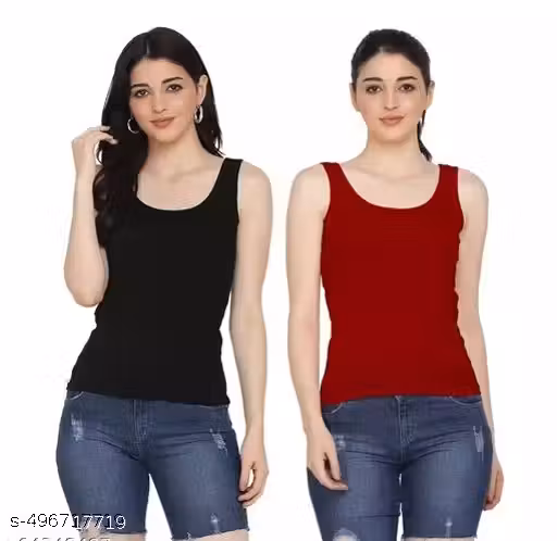 Trendy Women’s Cotton Innerwear Camisole, Pack of 2