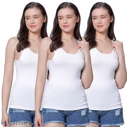 Trendy Women’s Cotton Innerwear Camisole, Pack of 3