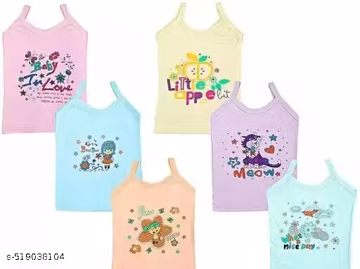 Baby kids boys and girls multicolor sando baniyan innerwear pure cotton printed multicolor Vest/pack of 4
