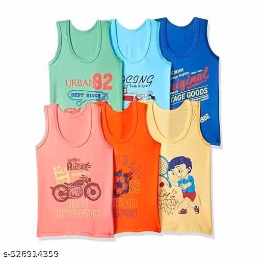 Boys & Girls Multicolor Cotton Innerwear Pack OF 6