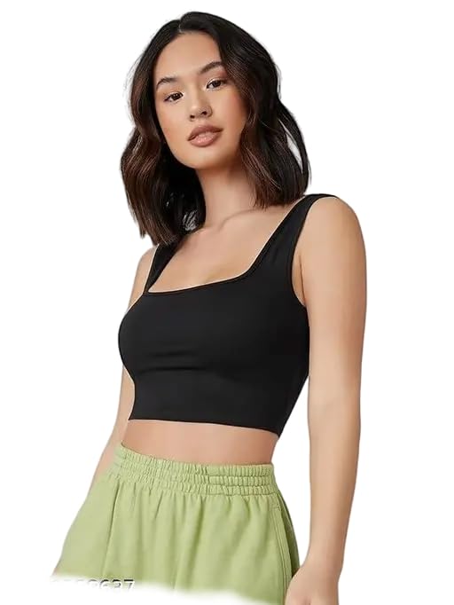 Women's Solid Black Casual Shorts | High Waist Drawstring Lounge Shorts | Soft Cotton Blend Summer Shorts