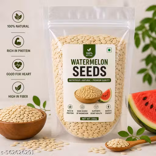 WHITHOUT SHELL WATER MELON SEEDS TARBOOJA KA BIJ MAGAZ 100gm