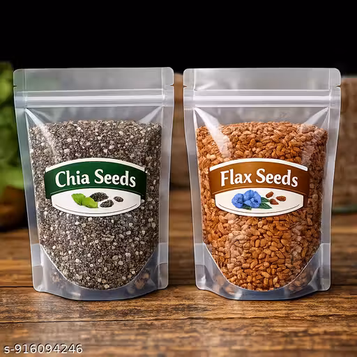 CHIA SEEDS,FLAX SEEDS 100+100=200GM