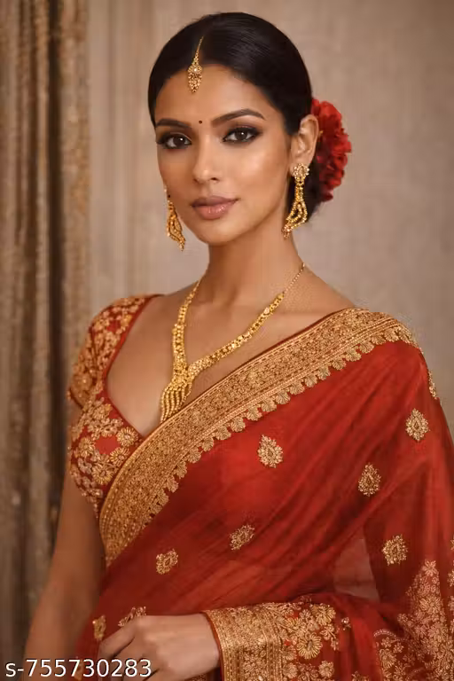 Elegant Gold-Plated V-Shape Crystal Studded Necklace Set with Earrings & Maangtika for Women.