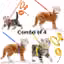 Orange, Red, Blue and Yellow Cat Harness Combo – Pack of 4 | Adjustable, Soft & Secure for Cats, Kittens, Rabbits, and Small Puppies