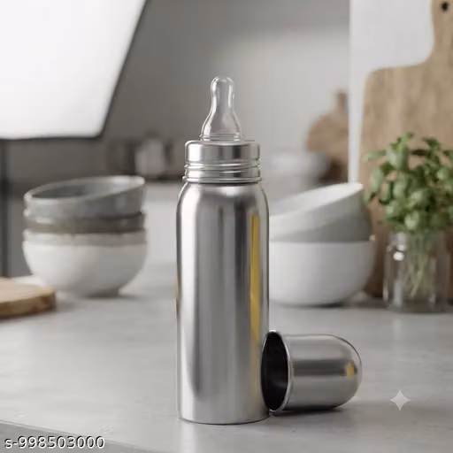 Stainless Steel 250ML Baby Feeding Bottle