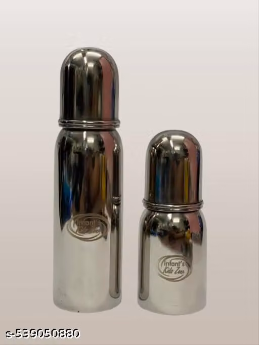 Stainless Steel Baby Feeding Bottle 150ML And 250ML Pack Of 2