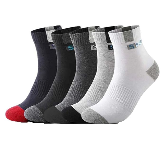 AMDEE Unisex Cotton Ankle Length Socks | Soft & Comforatble Socks for Men & Women | Multicolor | (Pack of 10)