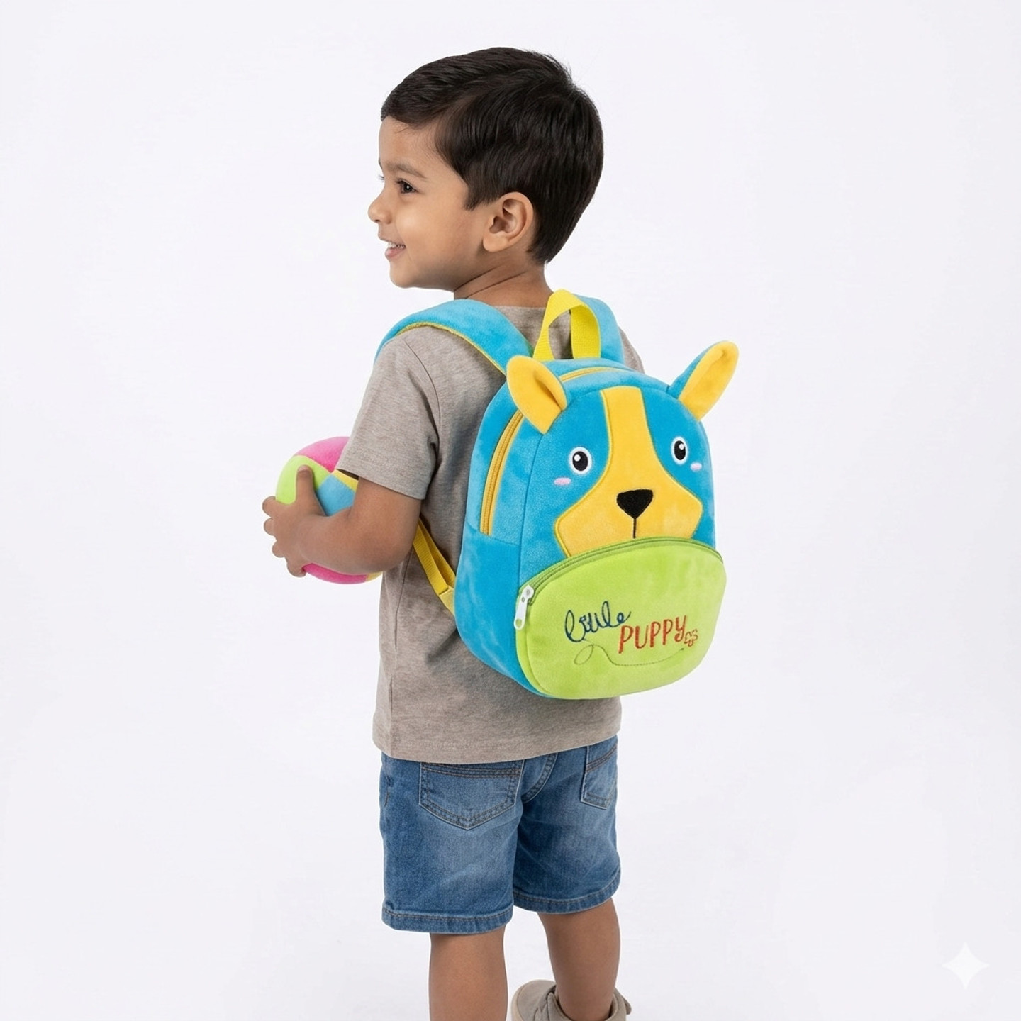 Saniaenterprisess Kids Waterproof Littel Puppy Backpack for Boys & Girls Code22 Waterproof School Bag (Multicolor, 10 L)