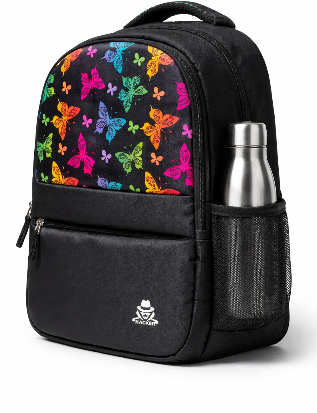 Hacker Large 35 L Laptop Backpack BUTTERFLY (Black, Multicolor)