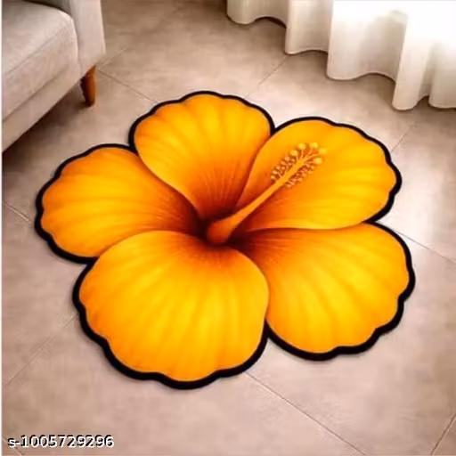 Designer Yellow Flower Silicone Door Mat