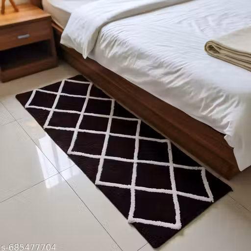 Premium Soft Microfiber Bedside Runner 21x54 Inch, Heavy Anti Skid Long Floor Mat for Bedroom 1 mat