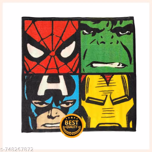 High-Density Superheroes Microfiber Door Mat | Ultra Soft Absorbent Entrance Mat | Premium Anti-Skid Backing Floor Mat for Home & Bedroom (Multicolor, 16x24 Inch)