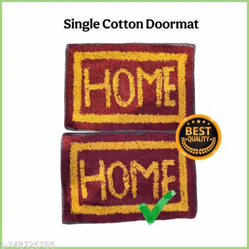 Premium Soft Cotton Door Mat for Home | Highly Absorbent Handloom Foot Mat for Bathroom & Bedroom | Washable & Durable Cotton Entrance Mat (Multicolor, 15x22 Inch, Single Piece)