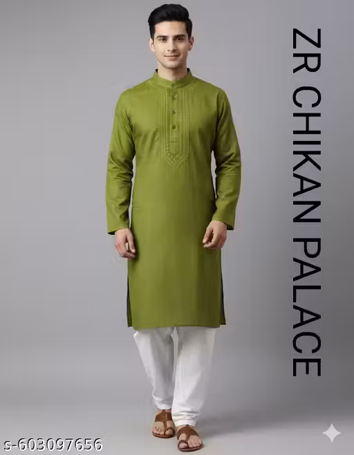 Men’s Mehndi Kurta Set