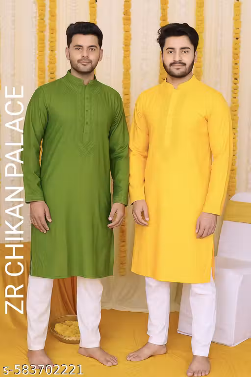 MEN COTTON KURTA COMBO SET OF 2