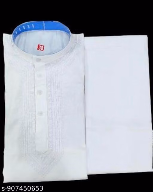 Y-W-I-S Men's White Kurta Pajama Set – Traditional Ethnic Wear for Festive, Wedding & Party