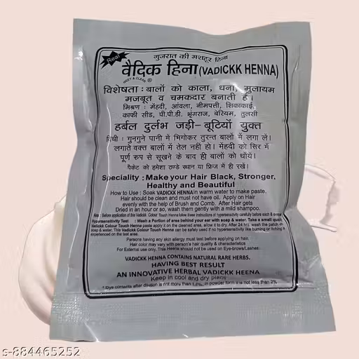 Vedickk Hena (Pack of 5 Balck | 40g each)) - 100% Natural Ayurvedic Hair Color | Natural Formula for Grey Coverage