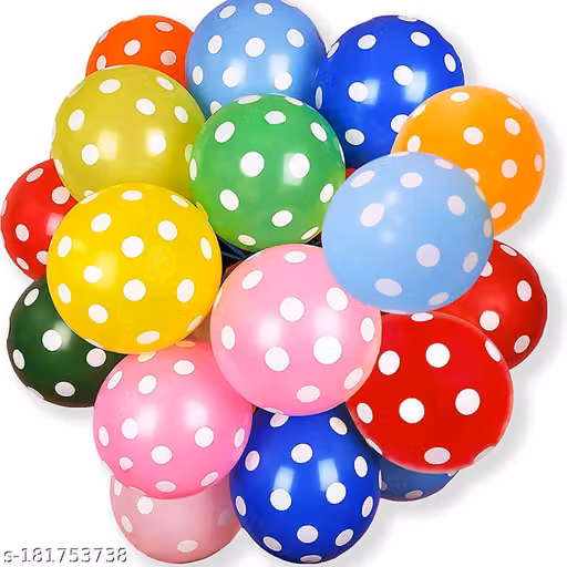 (Pack Of 30) Polka Dots Balloons Multicolor