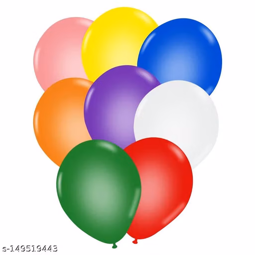 Solid metallic finish balloons for birthday / anniversary party decoration (pack of 50)- Multi color Balloon (Multicolor, Pack of 50)