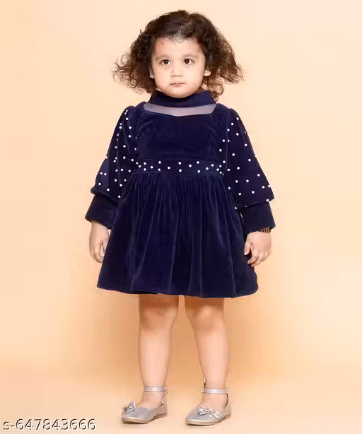 Grinning Blossom Stud Nevi blue dress
